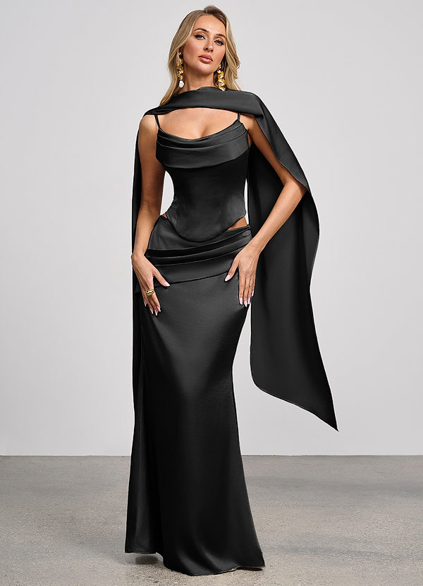 Robe Longue Noir Calista image1