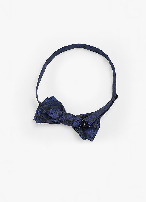 back Men's Blue Floral Bow Tie