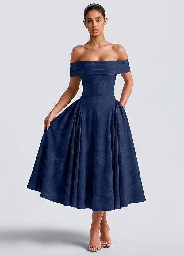 Miranda Navy Midi Dress image1