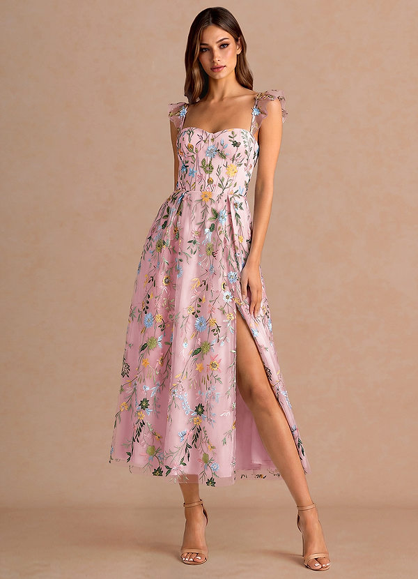 Denisse Candy Pink Midi Dress image1