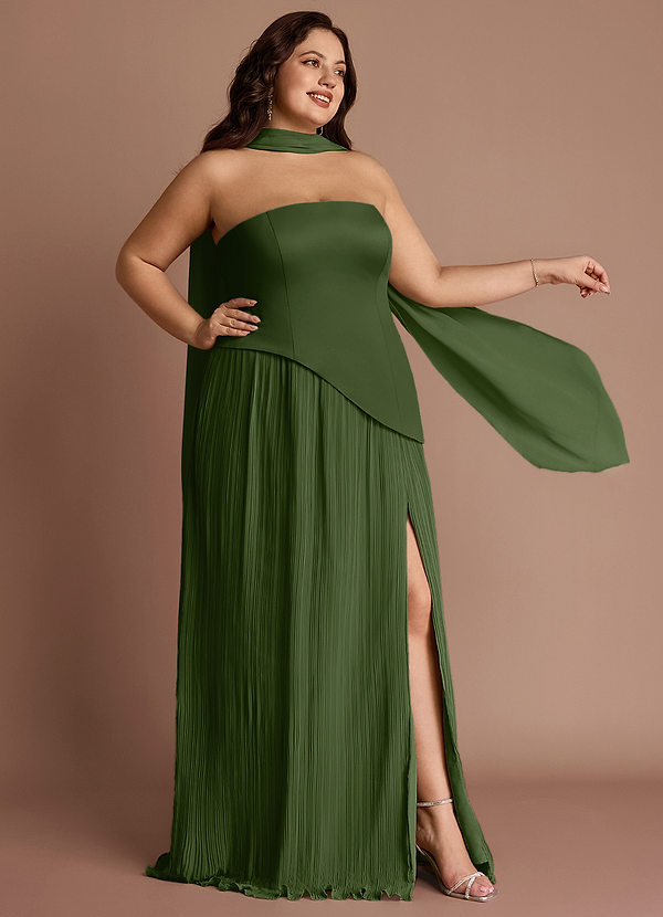 Maxi jurk Tierney Olijf image1