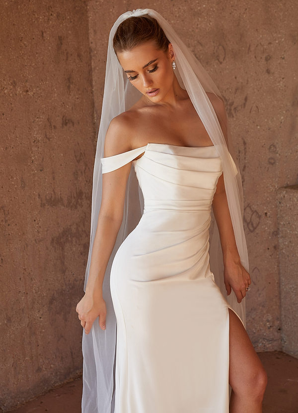 front Azazie Moonlight Wedding Dress