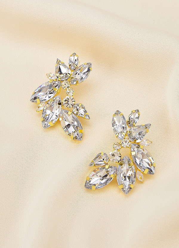 Pendientes con cristales en forma de racimo front