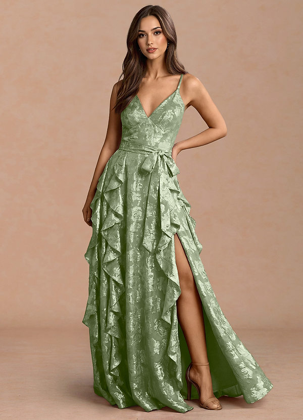 Maxi jurk Megan Licht Groen image1