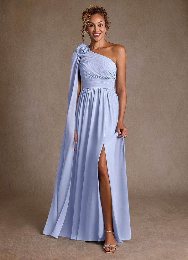 Azazie Lancaster Mother of the Brides Dresses Ice A-Line One Shoulder Chiffon Dress image1