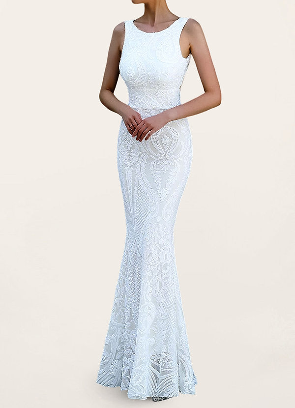 back Adorer l'amour Blanc Robe longue sans manches à sequins