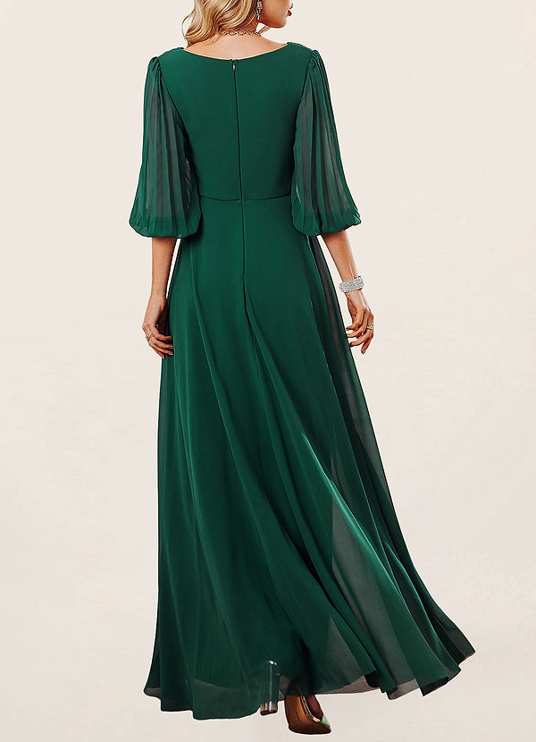 back Newburgh Dark Emerald Half Sleeve Maxi Dress