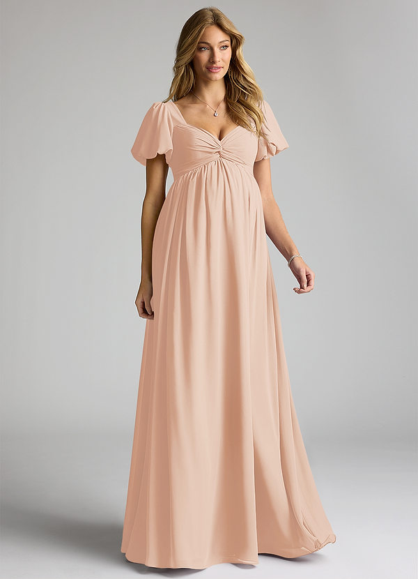 Azazie Madisynn Abiti da damigella premaman Abito Fiocco Chiffon Floor-Length image1