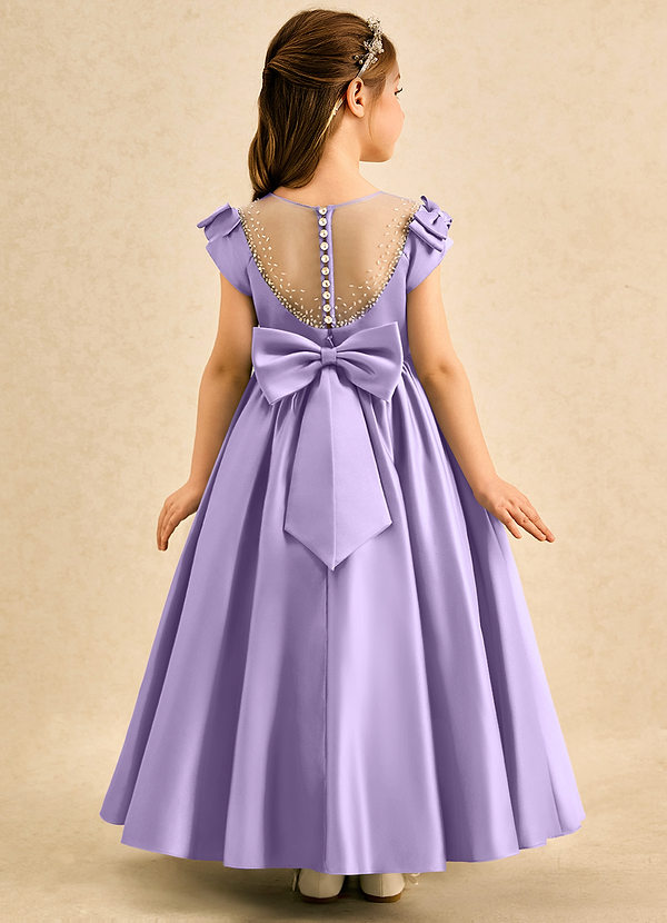 Azazie Toffee Klänningar för brudeflicka Klä Balklänning i Matt satäng Rosett image1