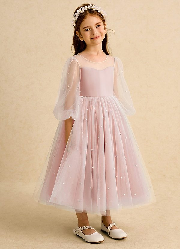 Azazie Trudy Klänningar för brudeflicka Klänning Balklänning i Tyll Sweetheart halsringning image1