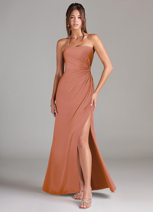Azazie Aliani Bridesmaid Dresses MAI TAI Sheath Strapless Chiffon Convertible Dress image1