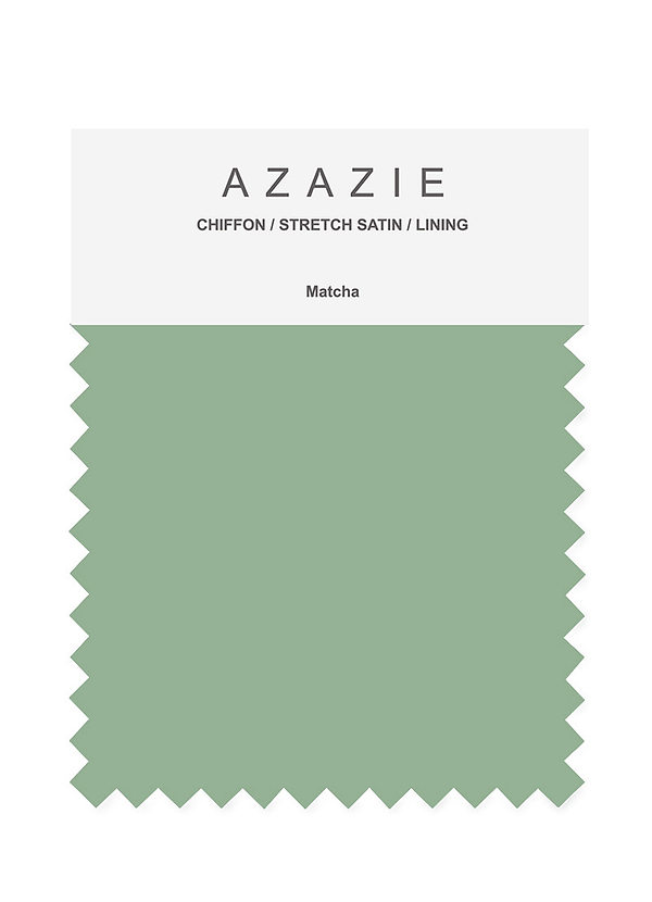 front Azazie Matcha Bridal Party Swatches