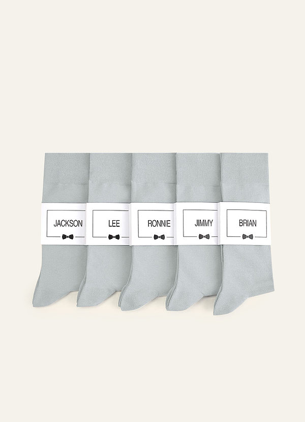 front Matching Color Men's Dress Socks with Personalized Label