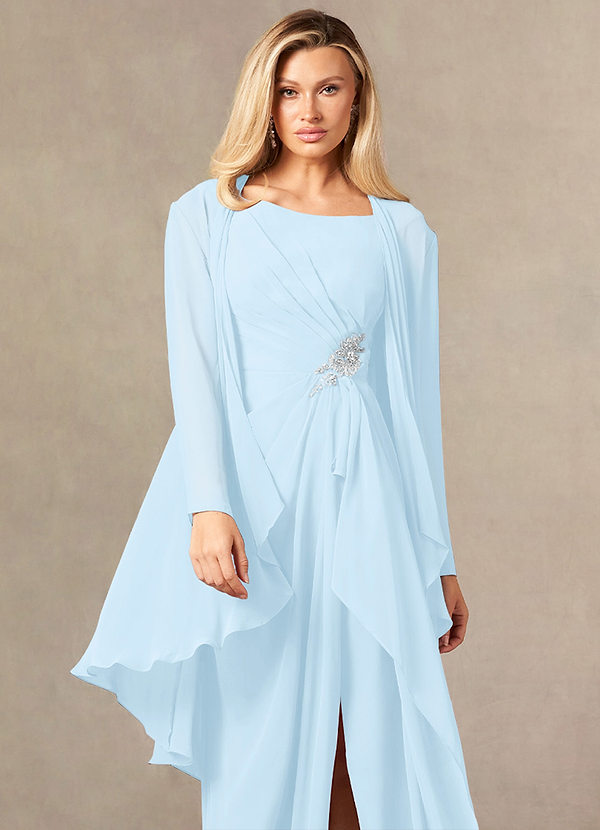 front Azazie Bijpassende Kleur Devereaux Chiffon Wrap