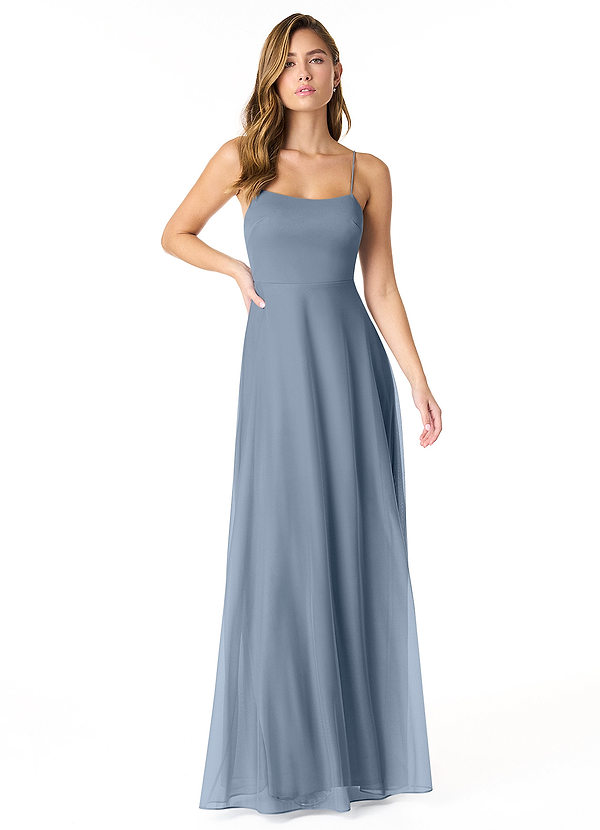 Azazie Rae Robes Demoiselle d'honneur Robe Trapèze en Maille Arc Violet Crépusculaire image1