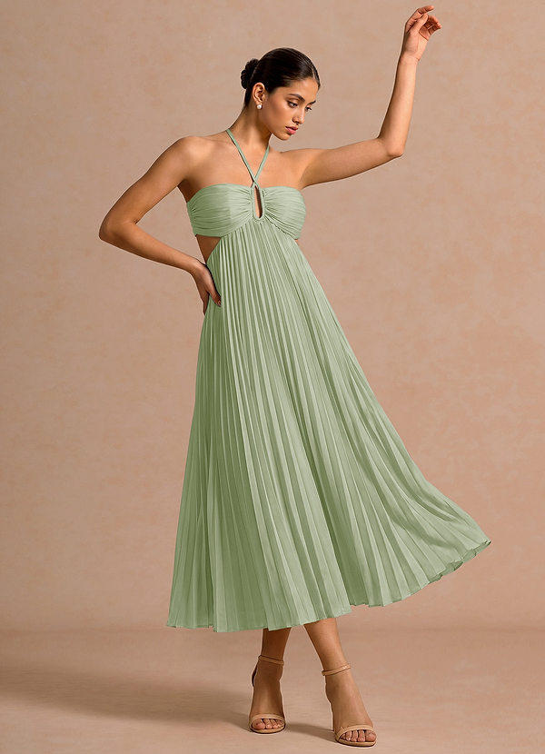 Josephine Light Green Midi Dress image1
