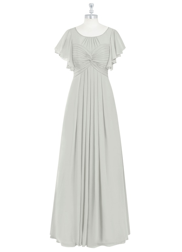 Azazie Lily Modest Bridesmaid Dresses Silver Azazie