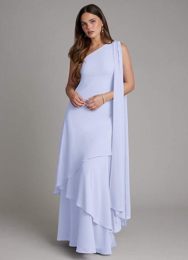 Azazie Monique Suknie dla druhen Linia A Jedno ramię Szyfon Do ziemi Sukienka image1