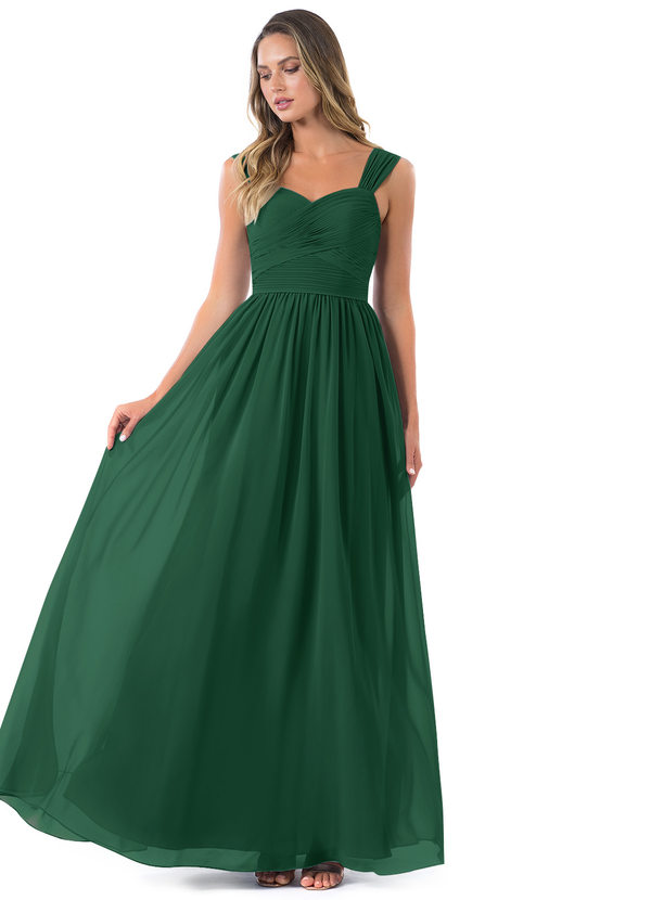 Dark Green Azazie Zapheira Bridesmaid Dresses | Azazie