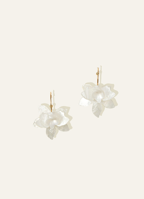 front Minimalist Acetate Flower Earrings