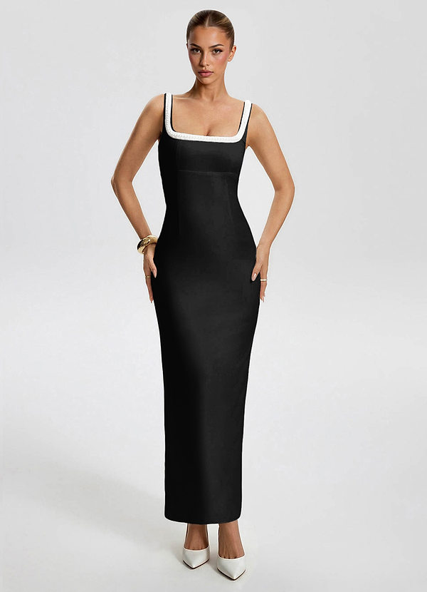 Aure Black Maxi Dress image1