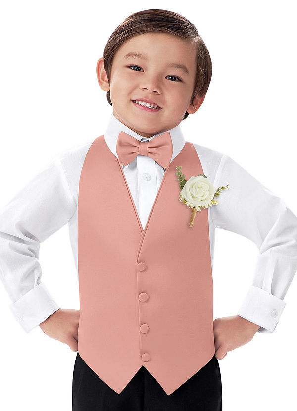 front Matte satijnen vest, vlinderdas en corsageset voor jongens