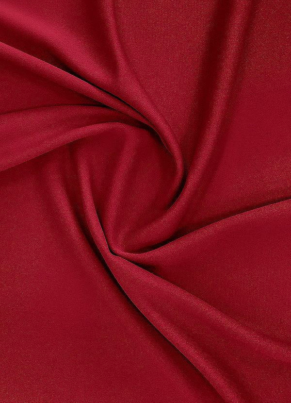 front Azazie Scharlaken stretch voeringstof op maat gesneden