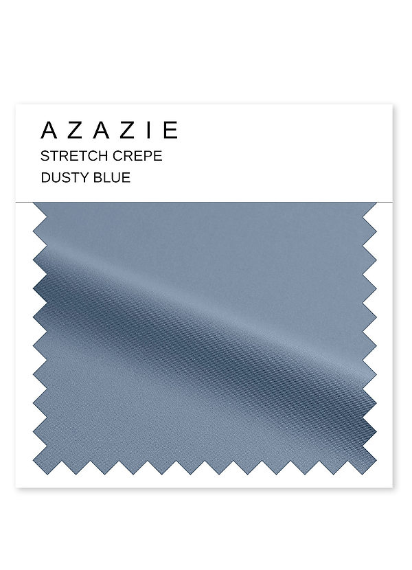 front Azazie Dusty Blue Stretch Crepe Swatch
