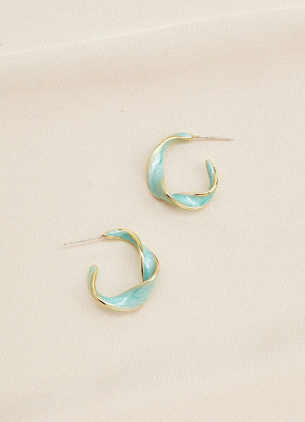 front Acrylic Twist Hoop Earrings