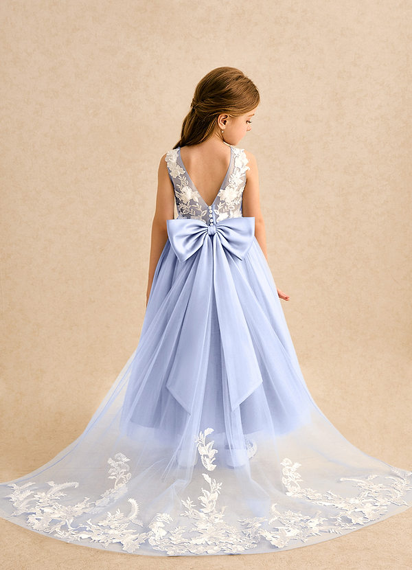 Azazie Mixie Flower Girl Dresses Ice Ball-Gown Lace Dress image1