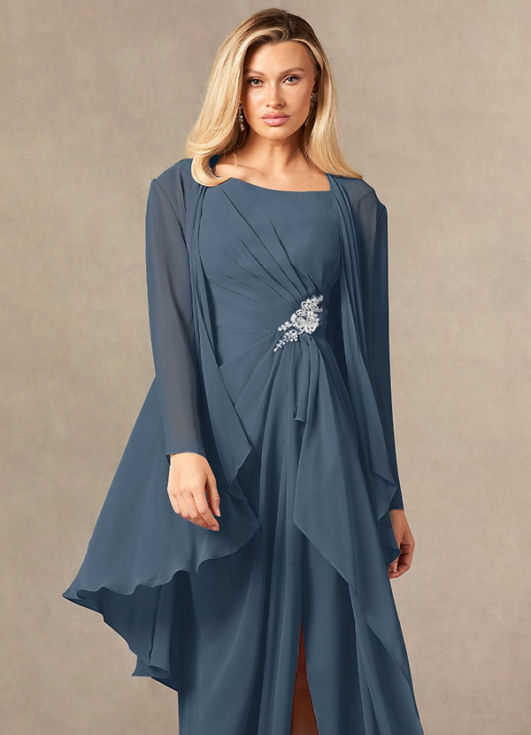 front Azazie Matching Color Devereaux Chiffon Wrap