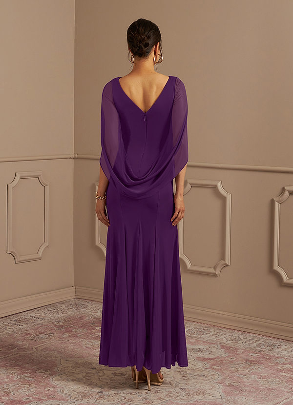 Grape Mother Of The Bride Dresses Satin A-Line Strapless Floor Length Mother Of The Bride Dress main image 1