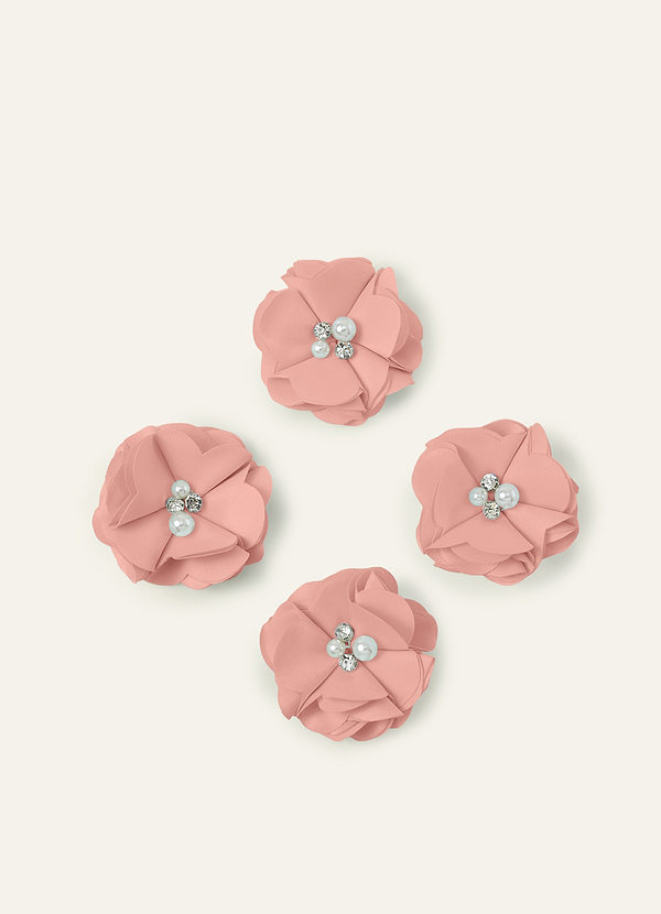 front Four-Piece Matching Color Matte Satin Hair Clip Set