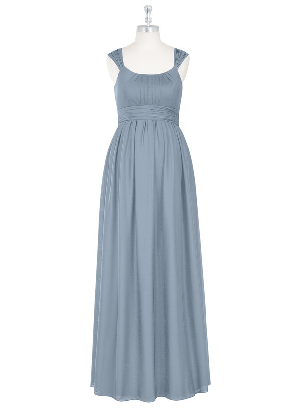  Azazie  Melanie Maternity  Bridesmaid  Dress  Dusty Blue 