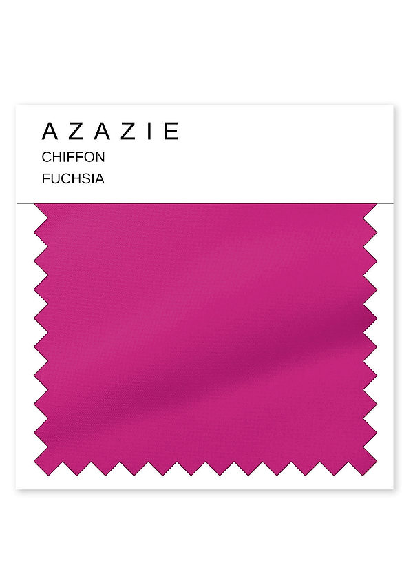 front Azazie Fuchsia Chiffon Swatch