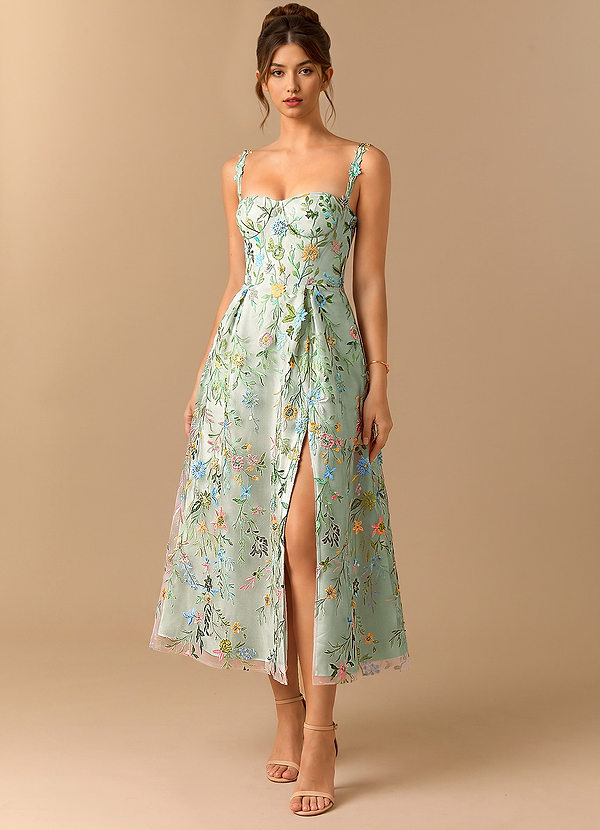 Abito Midi Verde Chiaro Skyler image1