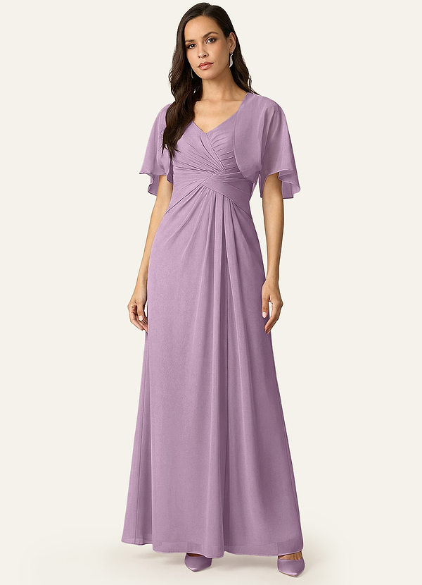 front Azazie Matchande Färg Salome Chiffong Wrap