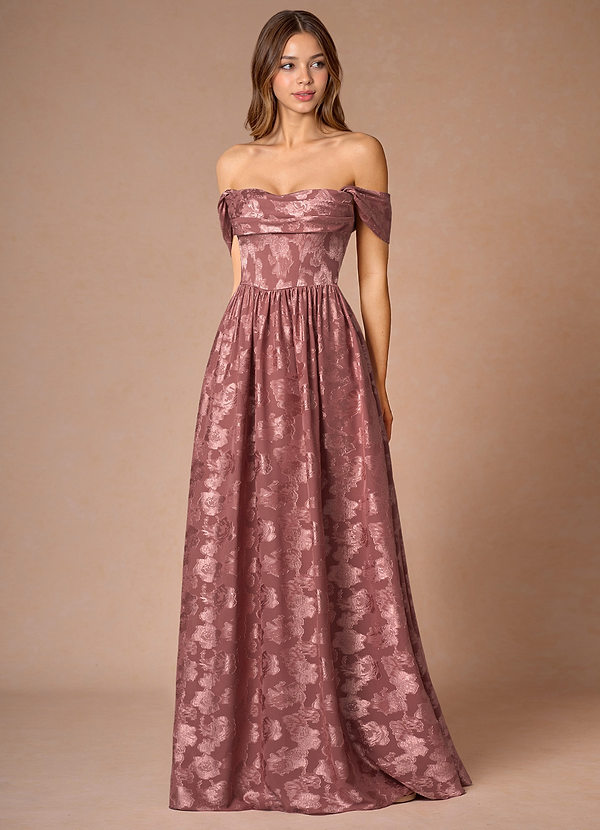 Briar Vintage Rosa Vestido de fiesta largo plisado image1