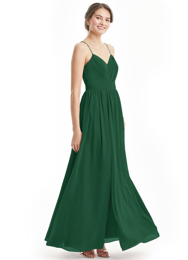  Azazie Cora Bridesmaid Dress  Dark Green Azazie 