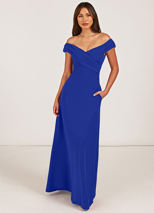 Royal Blue Azazie Evita Bridesmaid Dresses | Azazie