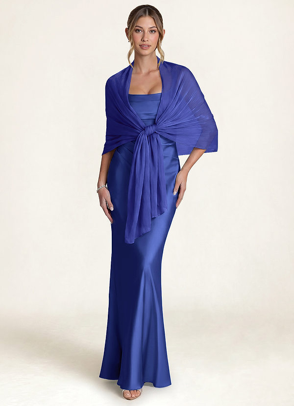 front Azazie Chiffon Sparkly Cover Up Scarf