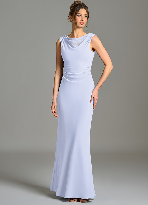 Azazie Kieryn Bridesmaid Dresses Lavender Mermaid Pleated Chiffon Dress image1