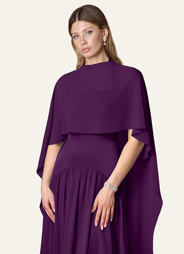 front Azazie Matching Color Chiffon Multiway Cape