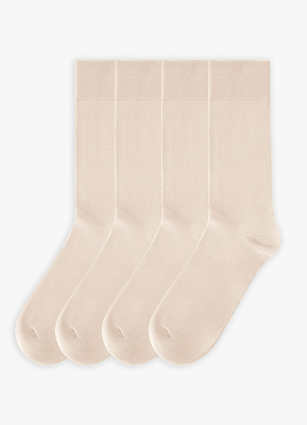 front Chaussettes en coton de couleur assortie – Ensemble de 4 pièces