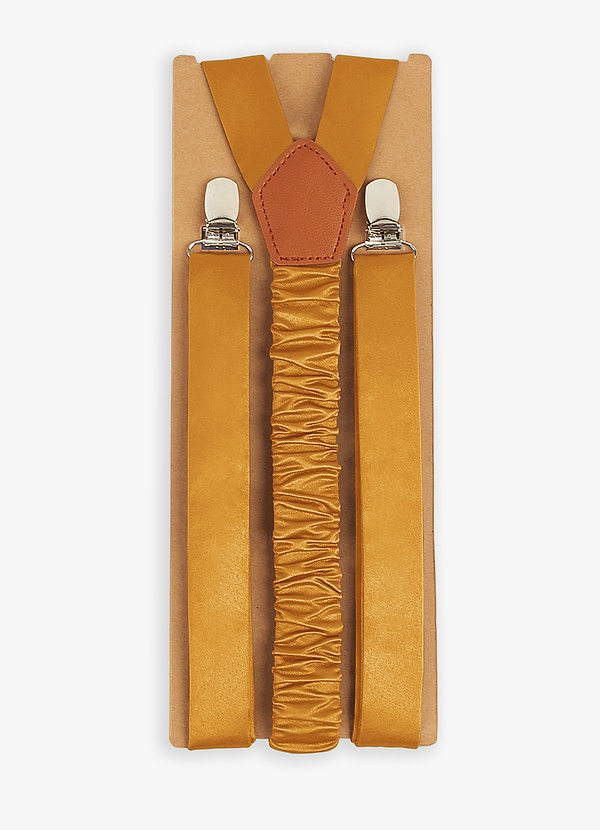 front Matching Color Matte Satin Suspenders