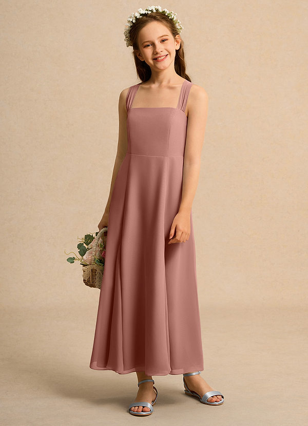 Azazie Tater Girl Klänningar för brudeflicka Klä A-Line i Chiffong Plisserad image1