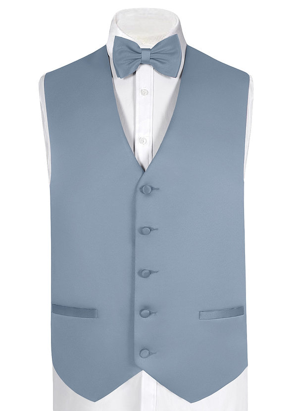 front Matte Satin Vest and Bow Tie Set
