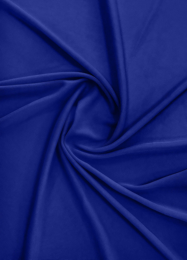 front Azazie Royal Blue Stretch Mesh Fabric By the Yard