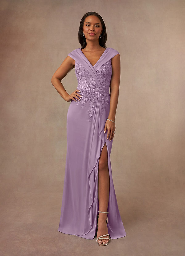 Azazie Calathea Mother of the Brides Dresses Wisteria A-Line Lace Dress image1