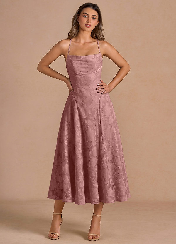 Irelia Light Pink Midi Dress image1
